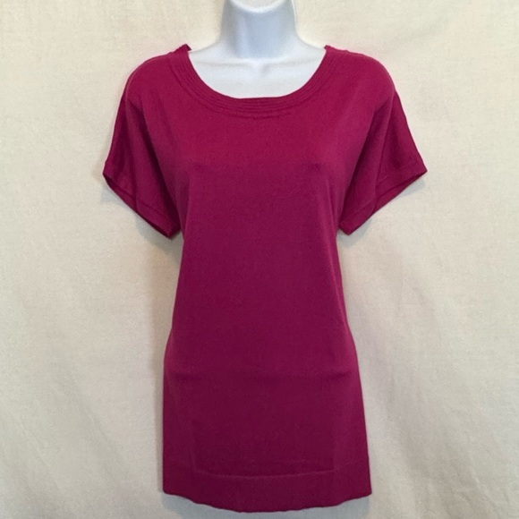 G-200 Emma James Pink Short Sleeve Pullover‎ Sweater Size L - Picture 1 of 13